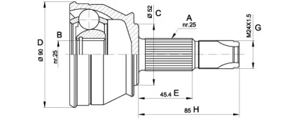 Шарнирный комплект OPEN PARTS CVJ5211.10