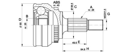 Шарнирный комплект OPEN PARTS CVJ5217.10