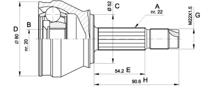 Шарнирный комплект OPEN PARTS CVJ5223.10