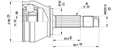 Шарнирный комплект OPEN PARTS CVJ5229.10