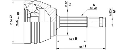 Шарнирный комплект OPEN PARTS CVJ5231.10