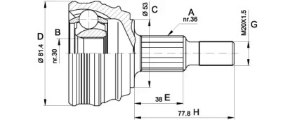 Шарнирный комплект OPEN PARTS CVJ5235.10