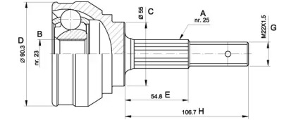 Шарнирный комплект OPEN PARTS CVJ5242.10