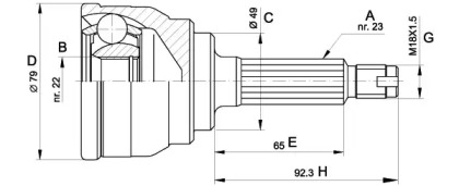 Шарнирный комплект OPEN PARTS CVJ5246.10