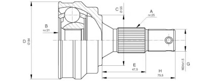 Шарнирный комплект OPEN PARTS CVJ5253.10