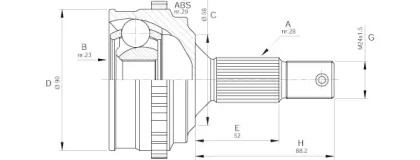 Шарнирный комплект OPEN PARTS CVJ5257.10