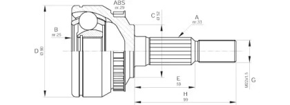 Шарнирный комплект OPEN PARTS CVJ5263.10