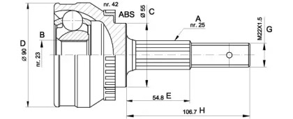 Шарнирный комплект OPEN PARTS CVJ5269.10