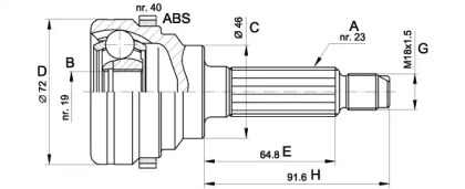 Шарнирный комплект OPEN PARTS CVJ5274.10