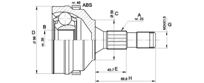 Шарнирный комплект OPEN PARTS CVJ5275.10