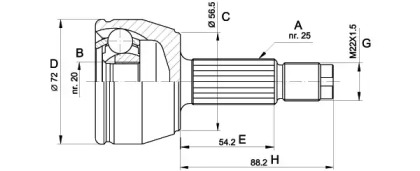 Шарнирный комплект OPEN PARTS CVJ5277.10