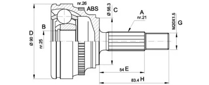 Шарнирный комплект OPEN PARTS CVJ5279.10