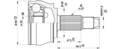 Шарнирный комплект OPEN PARTS CVJ5292.10