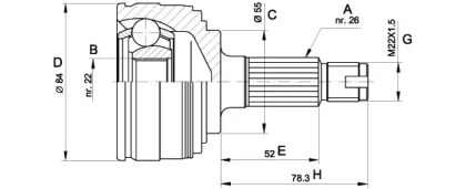 Шарнирный комплект OPEN PARTS CVJ5294.10