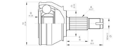 Шарнирный комплект OPEN PARTS CVJ5295.10