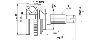 Шарнирный комплект OPEN PARTS CVJ5296.10