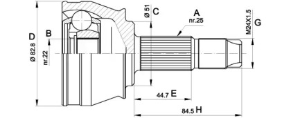 Шарнирный комплект OPEN PARTS CVJ5302.10