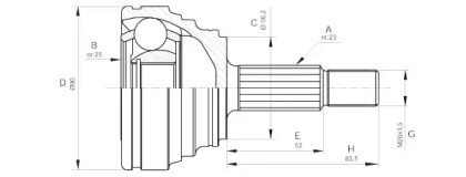 Шарнирный комплект OPEN PARTS CVJ5312.10