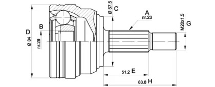 Шарнирный комплект OPEN PARTS CVJ5313.10