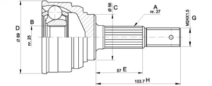 Шарнирный комплект OPEN PARTS CVJ5319.10