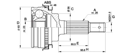 Шарнирный комплект OPEN PARTS CVJ5337.10