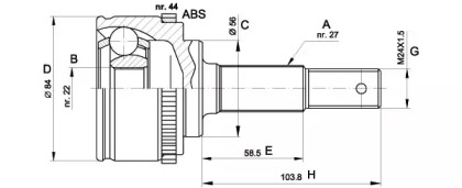 Шарнирный комплект OPEN PARTS CVJ5338.10