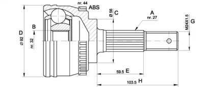 Шарнирный комплект OPEN PARTS CVJ5339.10