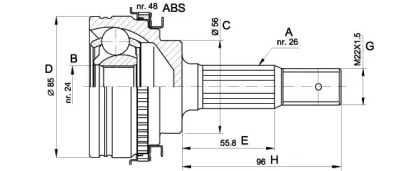 Шарнирный комплект OPEN PARTS CVJ5341.10