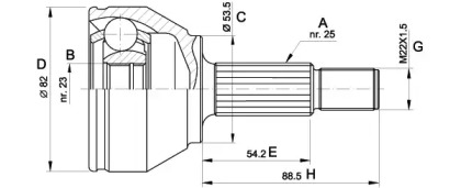 Шарнирный комплект OPEN PARTS CVJ5344.10