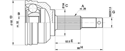 Шарнирный комплект OPEN PARTS CVJ5345.10