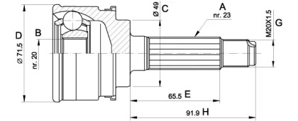 Шарнирный комплект OPEN PARTS CVJ5348.10