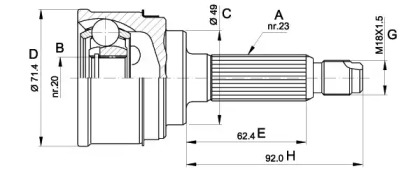 Шарнирный комплект OPEN PARTS CVJ5349.10