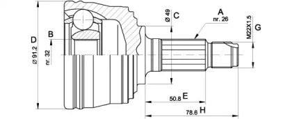 Шарнирный комплект OPEN PARTS CVJ5353.10