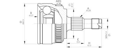 Шарнирный комплект OPEN PARTS CVJ5354.10