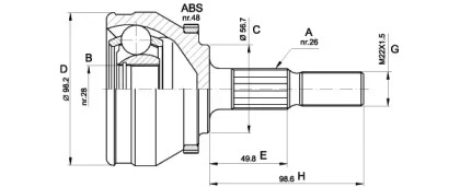 Шарнирный комплект OPEN PARTS CVJ5355.10