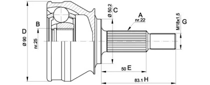 Шарнирный комплект OPEN PARTS CVJ5356.10