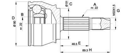 Шарнирный комплект OPEN PARTS CVJ5361.10