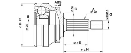 Шарнирный комплект OPEN PARTS CVJ5363.10