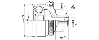 Шарнирный комплект OPEN PARTS CVJ5364.10