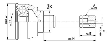 Шарнирный комплект OPEN PARTS CVJ5367.10