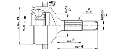 Шарнирный комплект OPEN PARTS CVJ5369.10