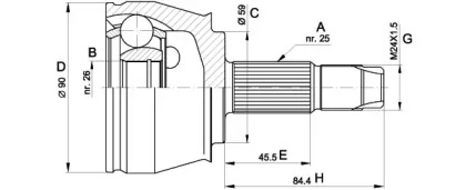 Шарнирный комплект OPEN PARTS CVJ5375.10