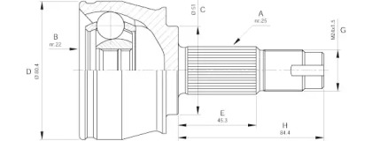 Шарнирный комплект OPEN PARTS CVJ5383.10