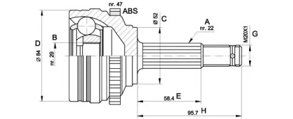 Шарнирный комплект OPEN PARTS CVJ5388.10