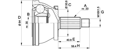 Шарнирный комплект OPEN PARTS CVJ5390.10