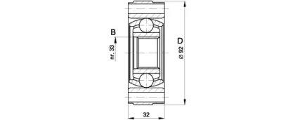 Шарнирный комплект OPEN PARTS CVJ5401.20