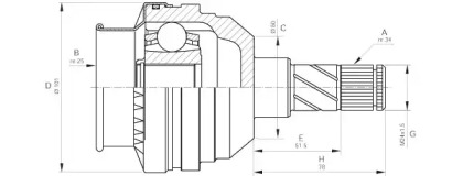 Шарнирный комплект OPEN PARTS CVJ5405.20