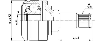 Шарнирный комплект OPEN PARTS CVJ5406.20