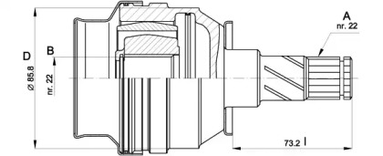 Шарнирный комплект OPEN PARTS CVJ5407.20