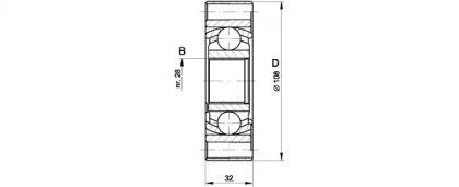 Шарнирный комплект OPEN PARTS CVJ5412.20